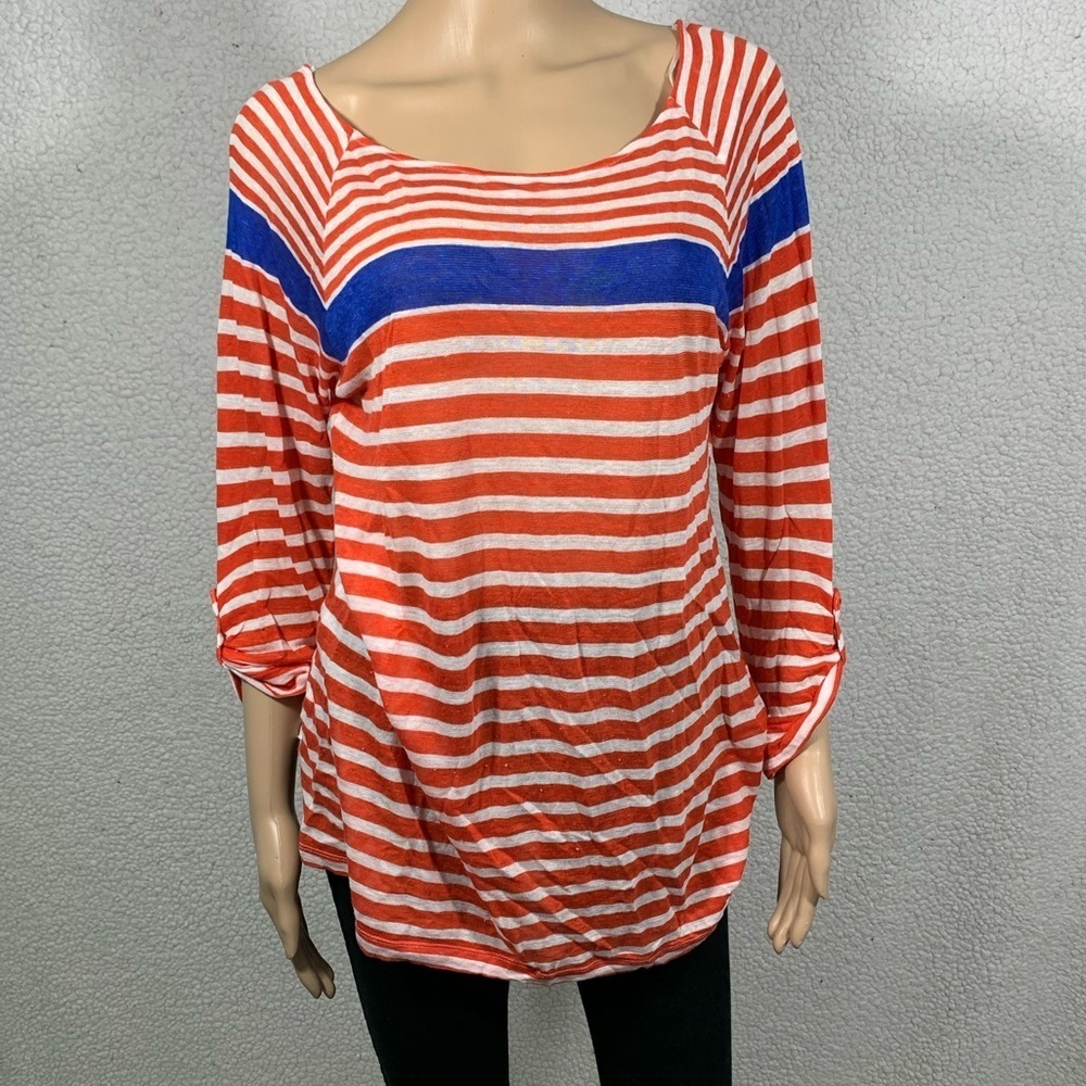 A Pea in the Pod Linen Blend Maternity Tunic Top Size Large